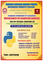 National Workshop on Programming with Python 2020 Workshop Poster